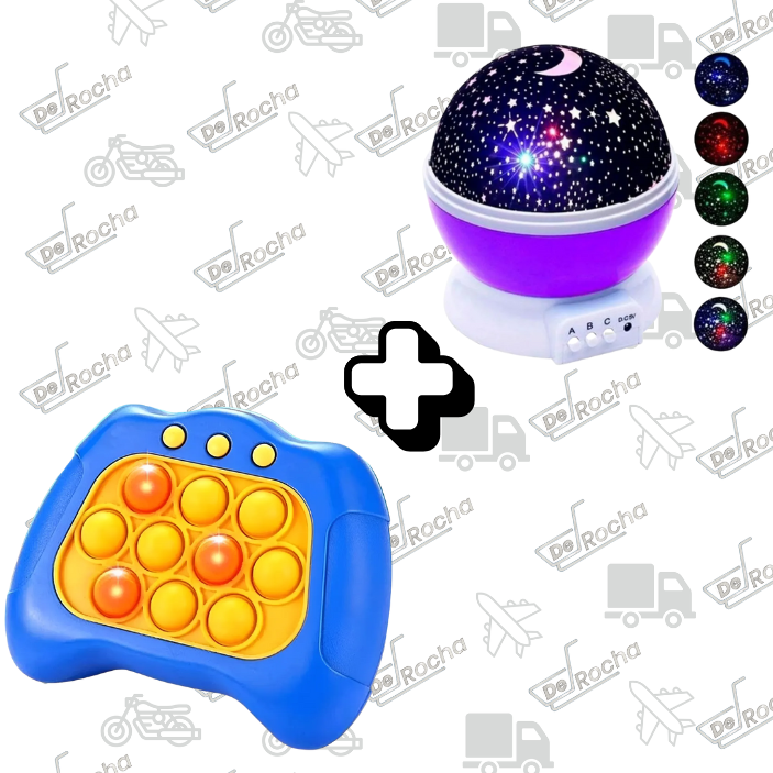 Combo lampara rotativa + Juego pop it